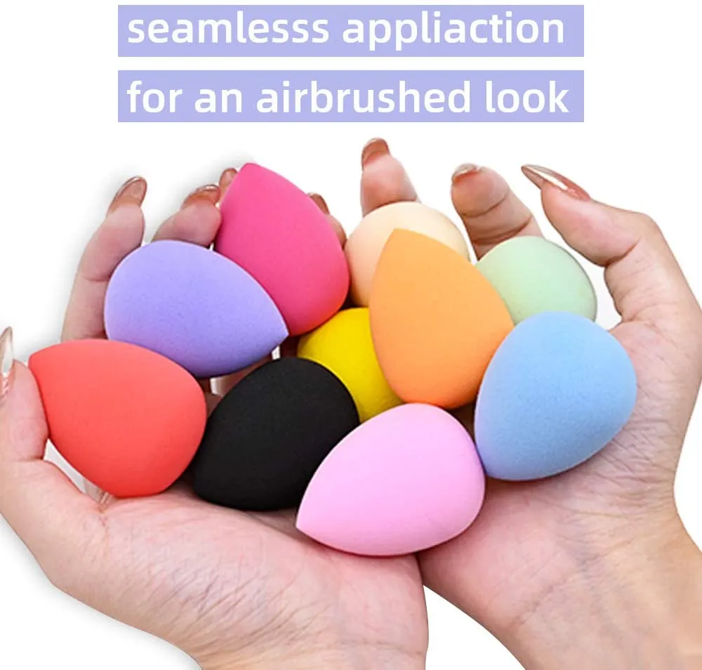 10 Colors Makeup Sponges - Latex Free