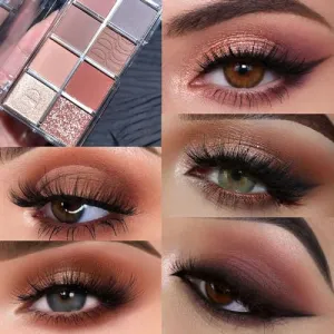 10Colors Gold Brown Gray Colorful Eyeshadow Palette Makeup,Natural Neutral Highly Pigmented Eye Shadow,Naturing-Looking Long Lasting