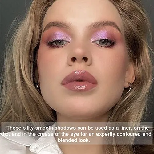 10Colors Pink Gold Brown Colorful Eyeshadow Palette Makeup,Natural Neutral Highly Pigmented Eye Shadow,Naturing-Looking Long Lasting Waterpr