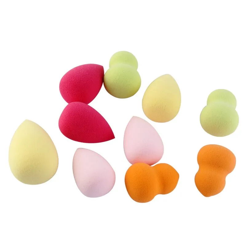 10Pcs Cosmetic Puff Makeup Foundation Sponge Flawless Powder Smooth Beauty Cosmetic Blending Make Up Sponge Beauty Tool With Box