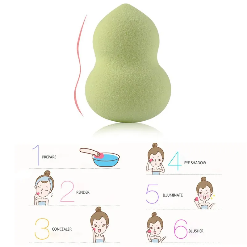 10Pcs Cosmetic Puff Makeup Foundation Sponge Flawless Powder Smooth Beauty Cosmetic Blending Make Up Sponge Beauty Tool With Box