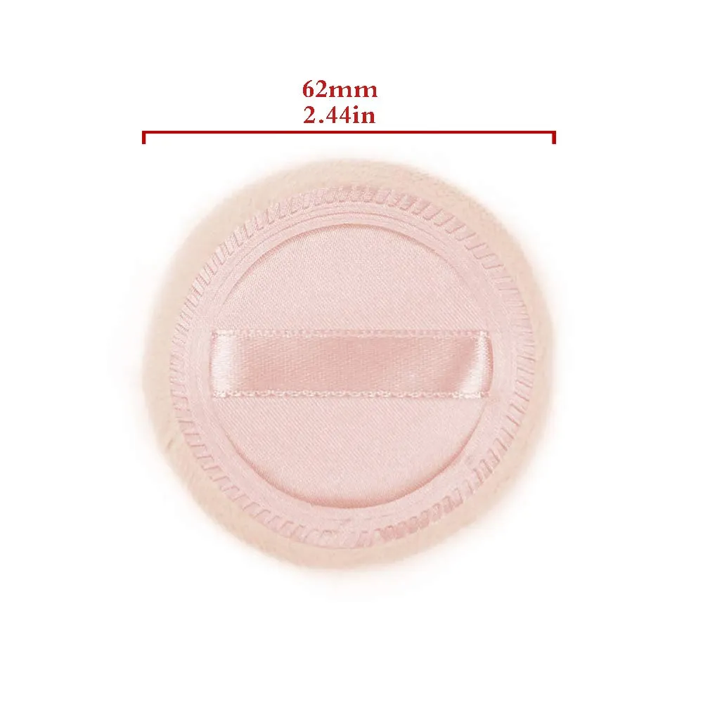 10pcs Powder Puff Cotton Cosmetic Powder Makeup Puffs Pads Makeup with Ribbon Face Powder Puffs for Loose and Foundation 2.36 inch. (Color1) Color1