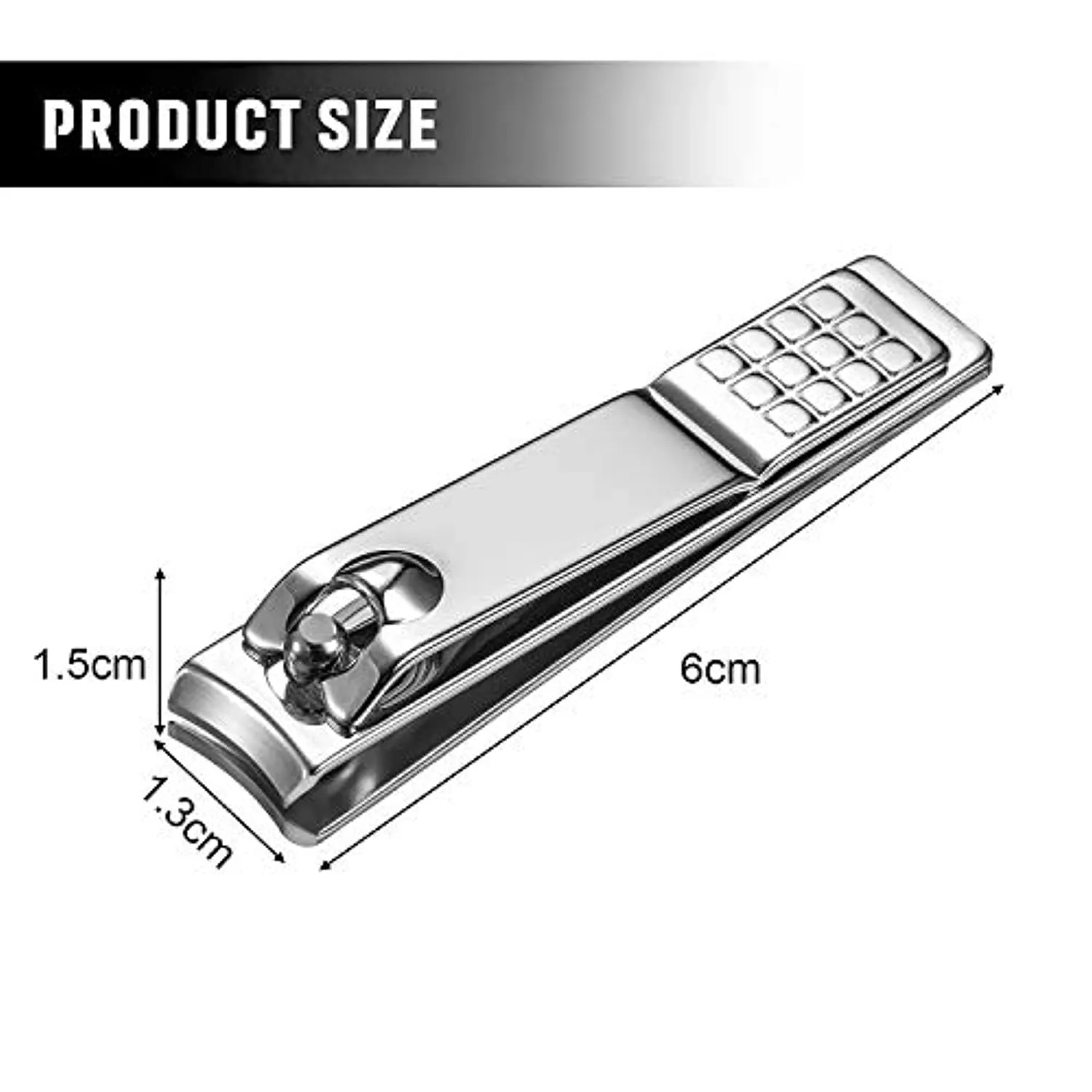 12 Pieces Stainless Steel Nail Clipper Bulk Pack Set Silver Nail Cutter Fingernails and Toenail Clipper Cutter for Women Men