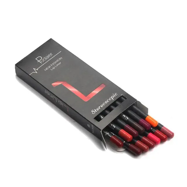 12 Shades Lip Liner Pencils