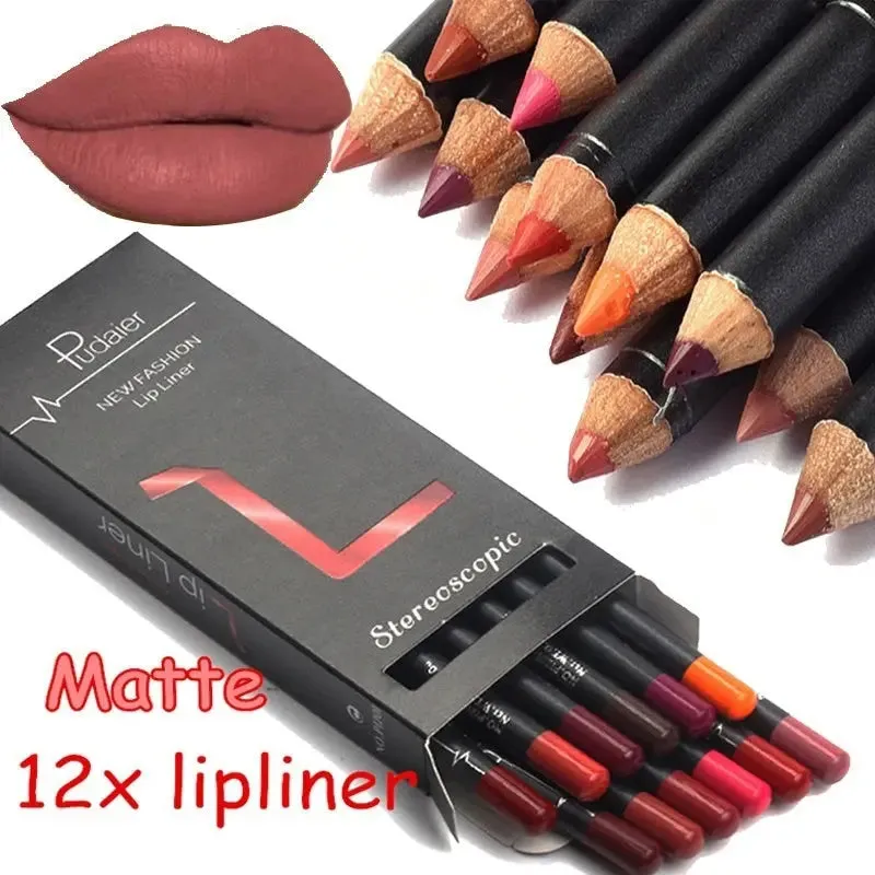 12 Shades Lip Liner Pencils