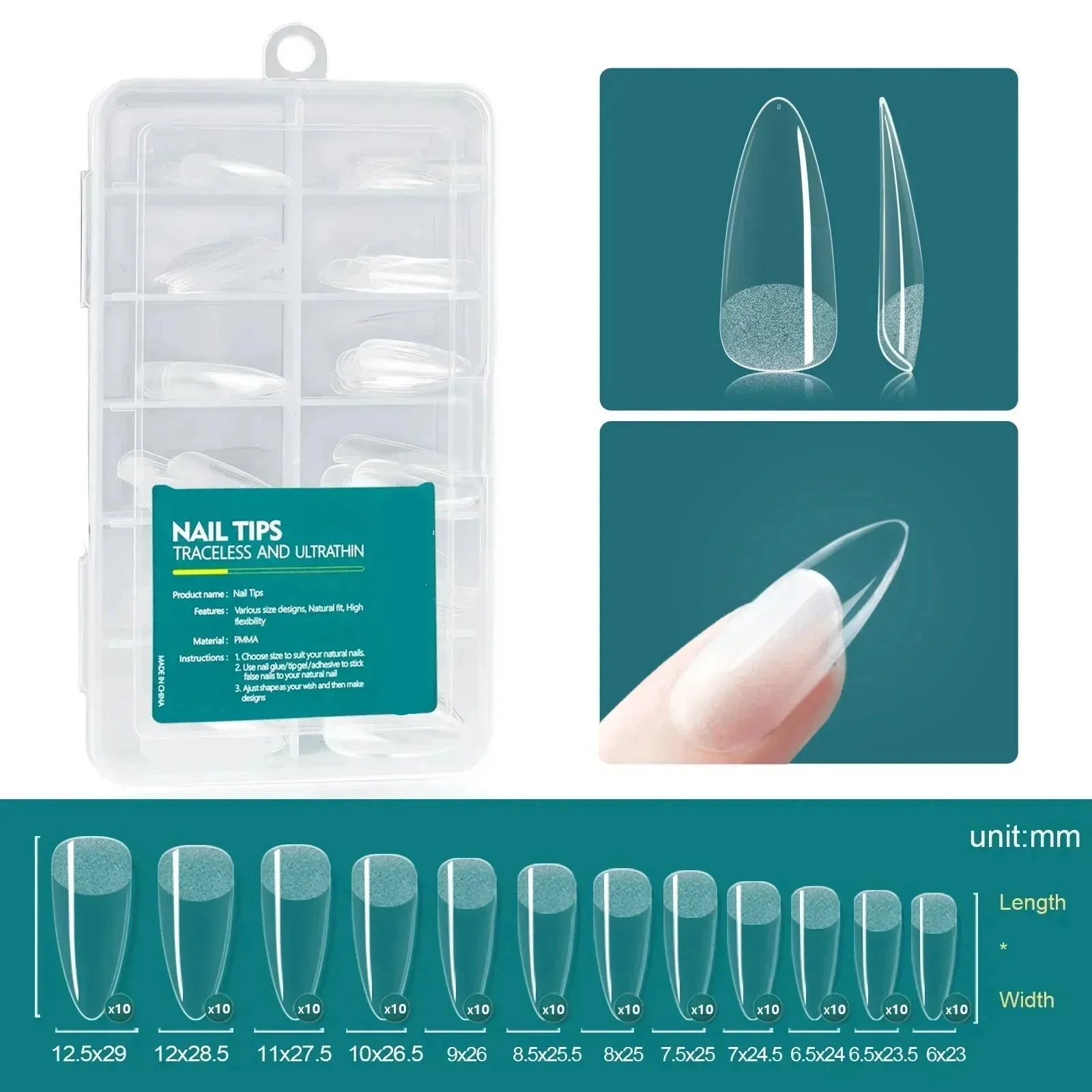 120pcs Acrylic Fake Nails