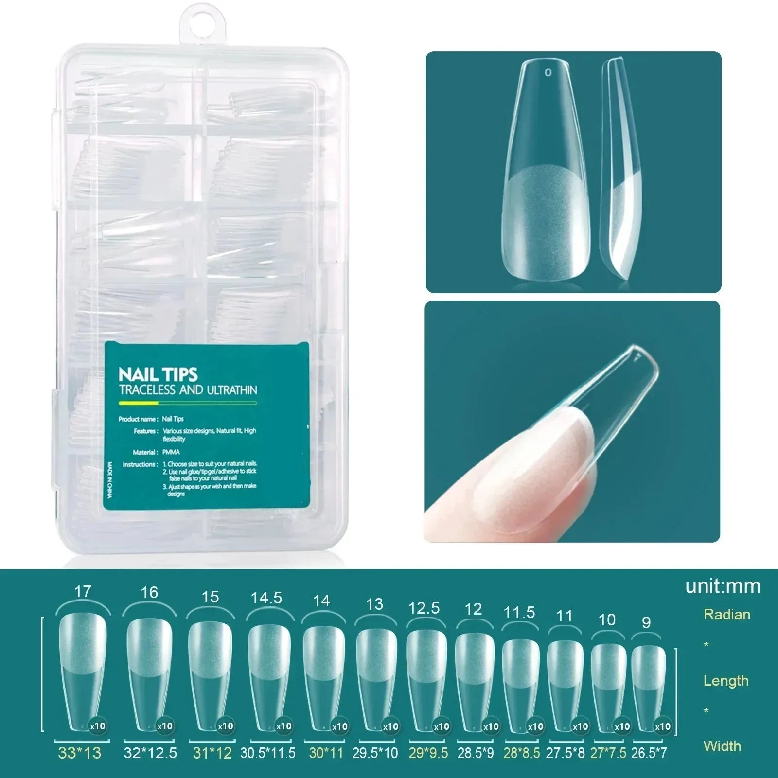 120pcs Acrylic Fake Nails
