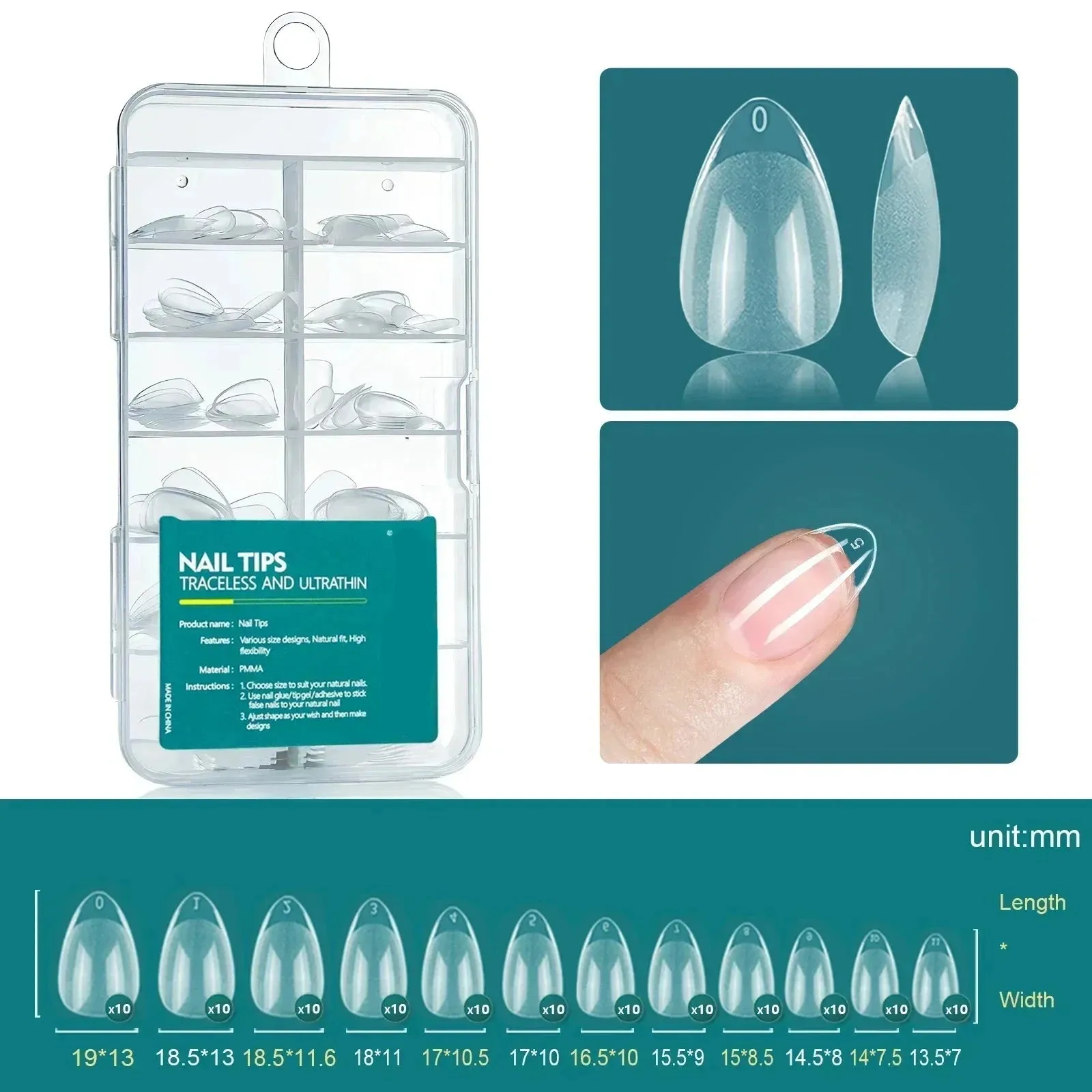120pcs Acrylic Fake Nails