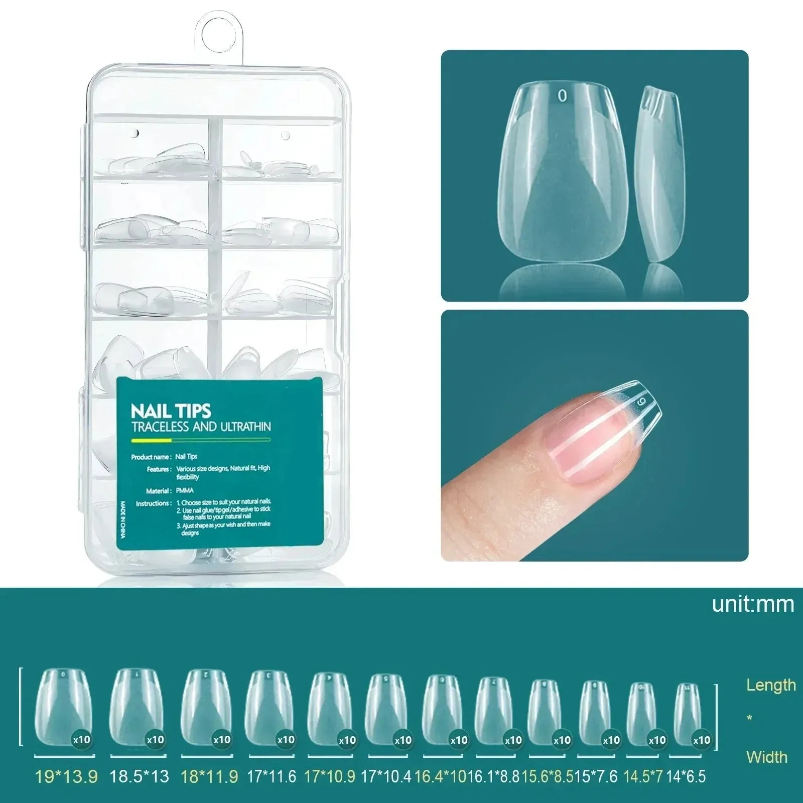 120pcs Acrylic Fake Nails