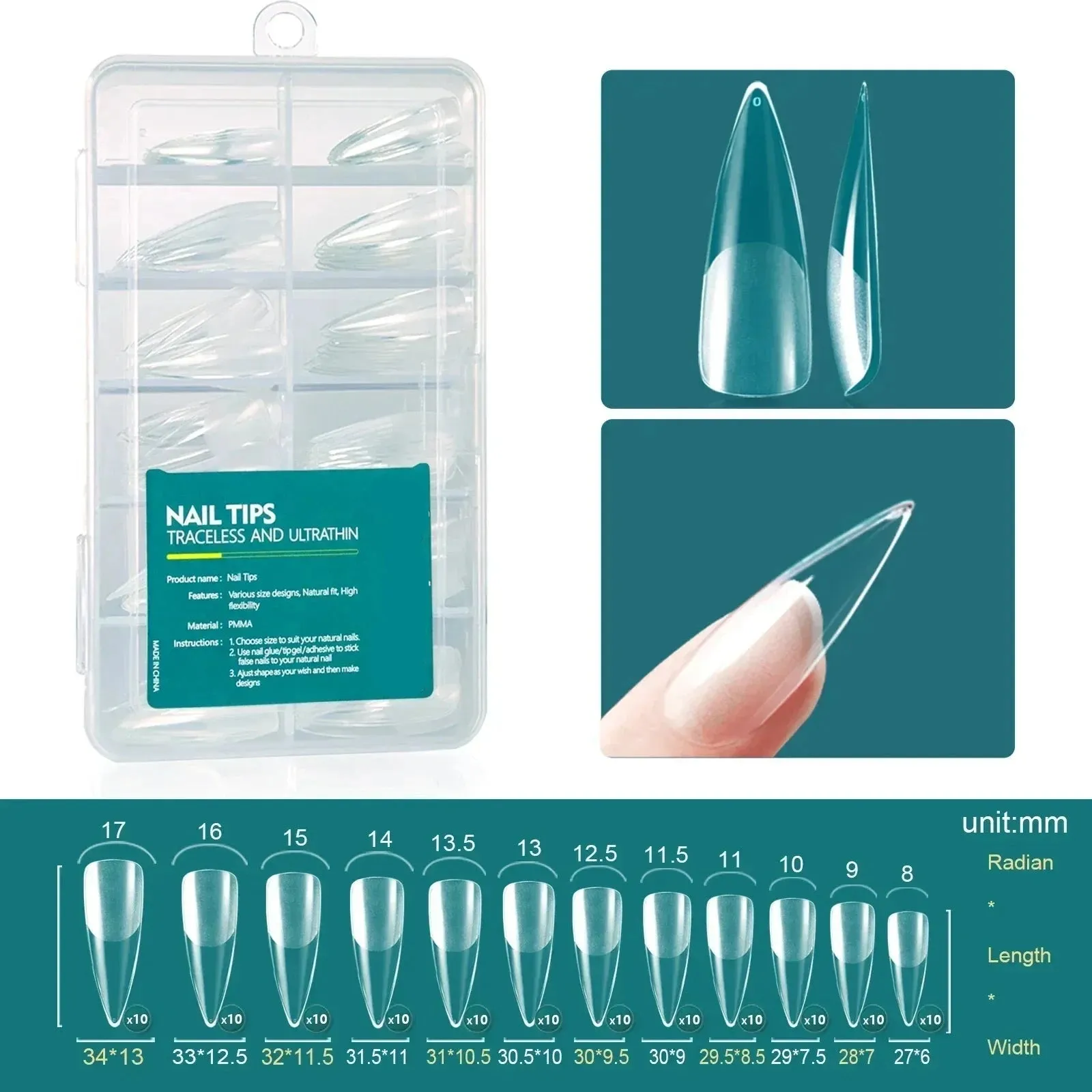 120pcs Acrylic Fake Nails
