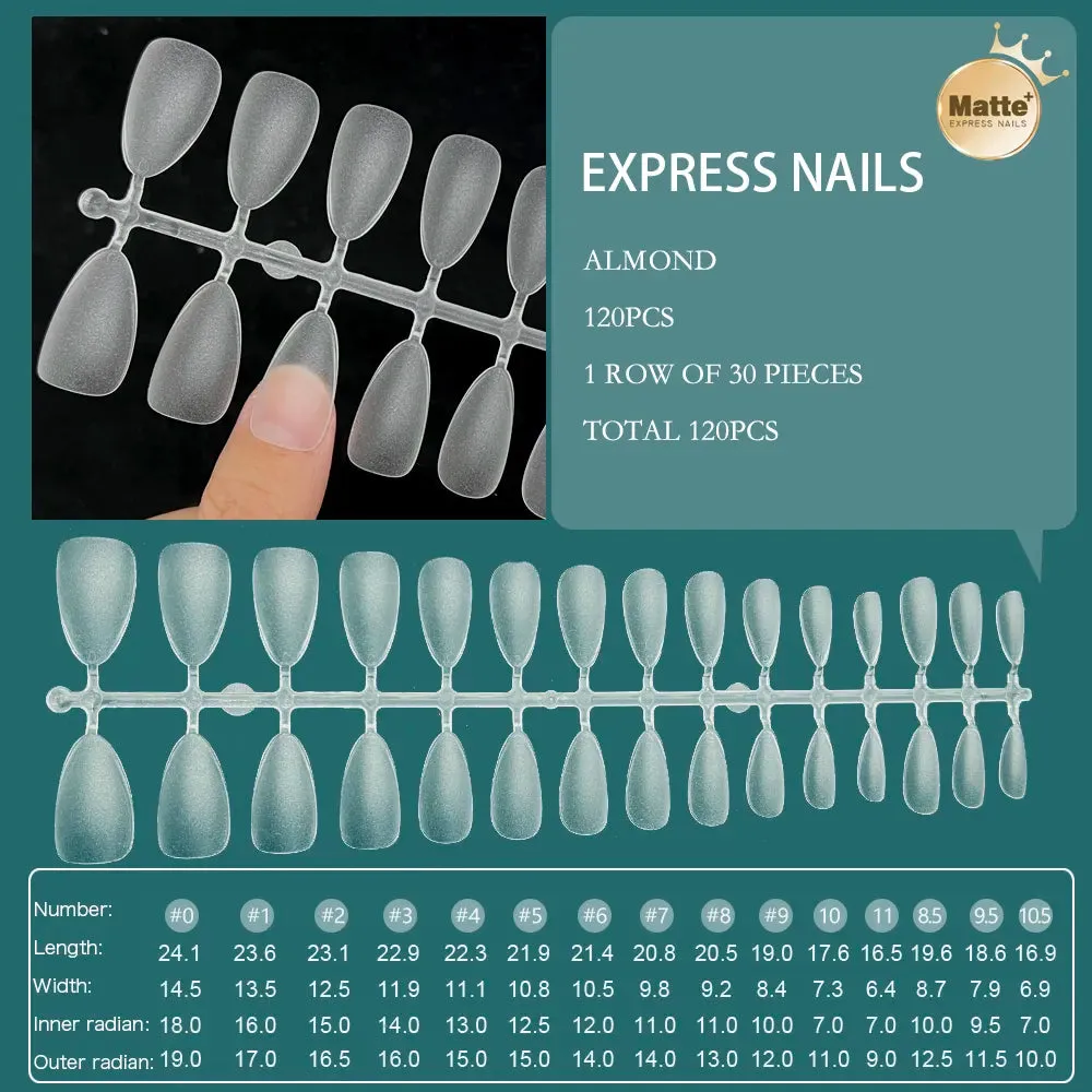 120pcs XXS Super Short Almond Full Cover Sculpted Soft Gel Nail Tips Press on Fake Nails Tailor-made for Short Small Nail Beds