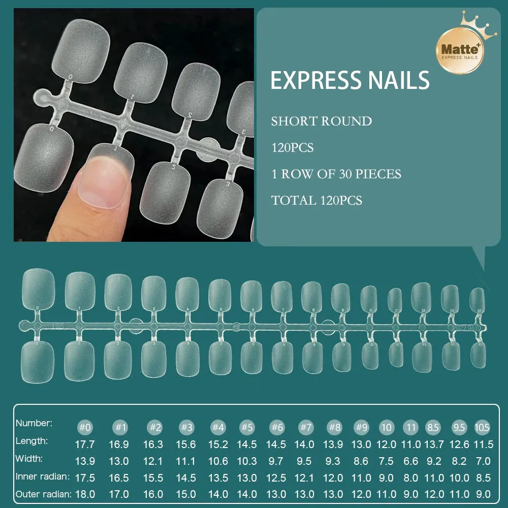 120pcs XXS Super Short Almond Full Cover Sculpted Soft Gel Nail Tips Press on Fake Nails Tailor-made for Short Small Nail Beds