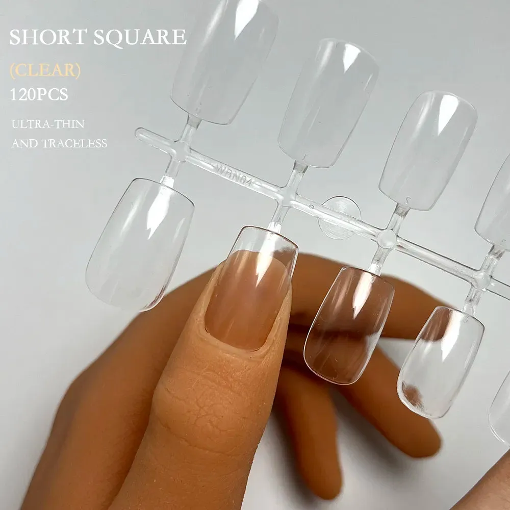 120pcs XXS Super Short Almond Full Cover Sculpted Soft Gel Nail Tips Press on Fake Nails Tailor-made for Short Small Nail Beds