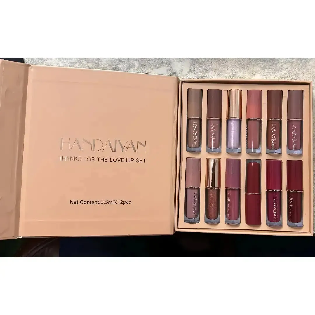 12Pcs Velvet Matte Liquid Lipstick Set