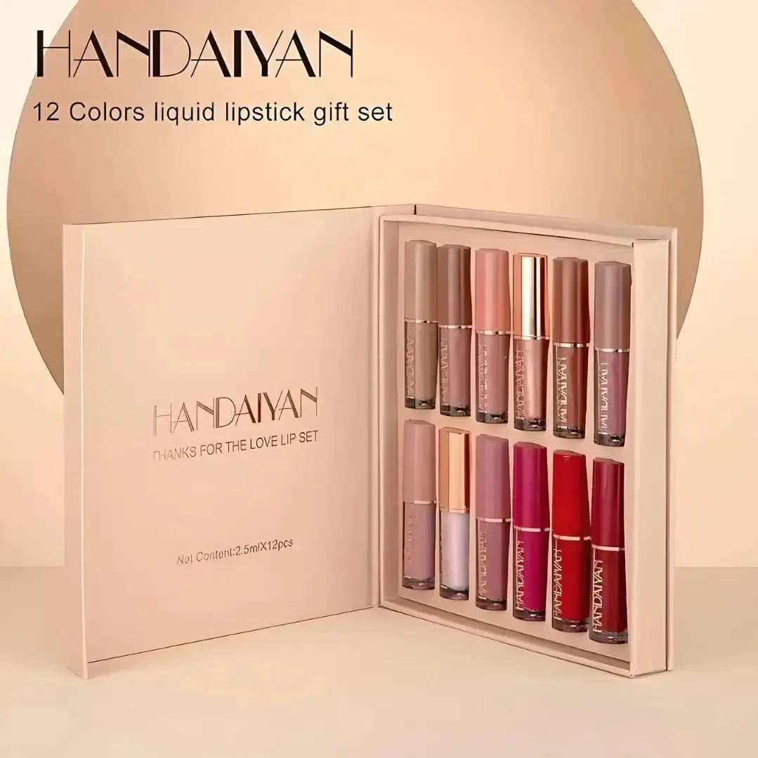 12Pcs Velvet Matte Liquid Lipstick Set