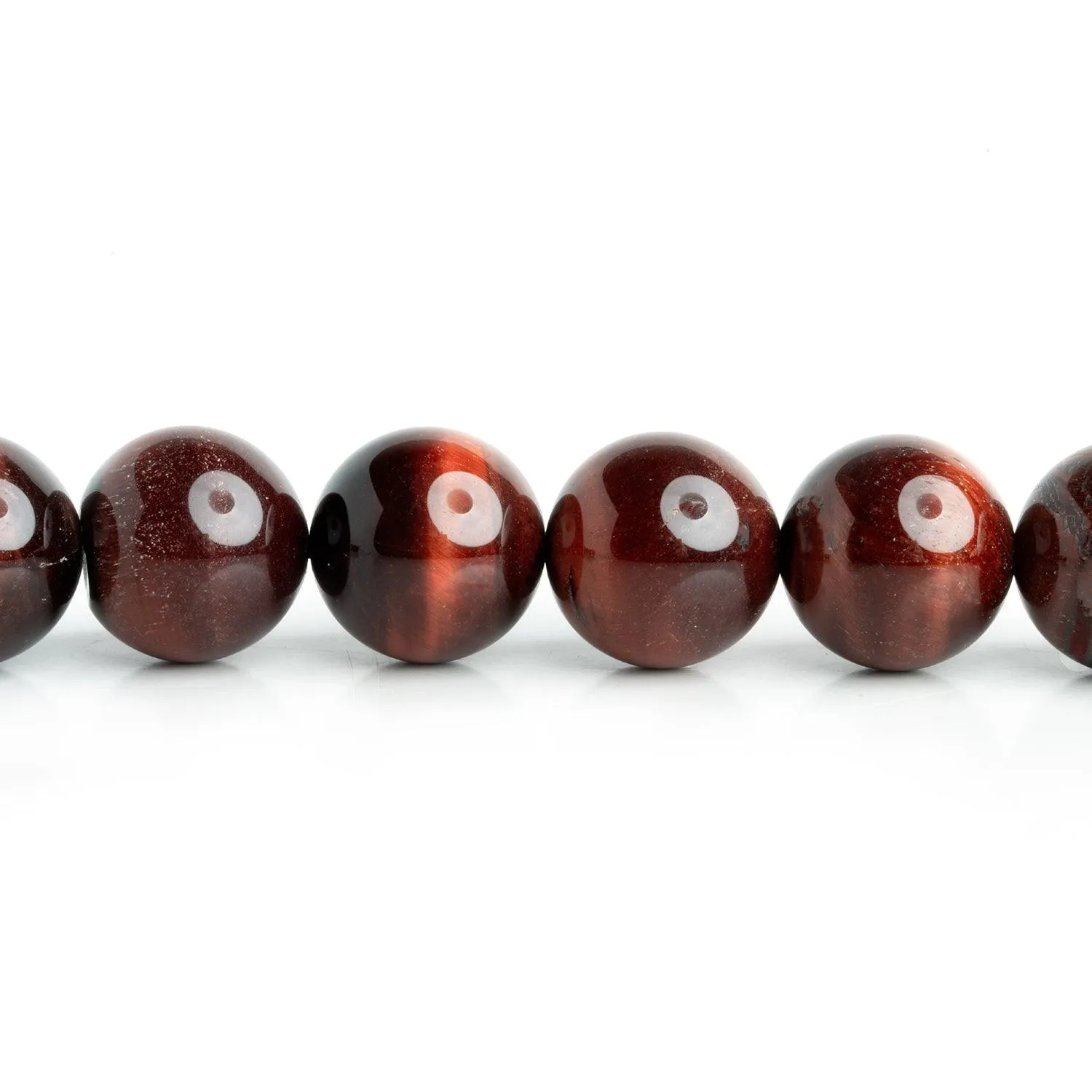 16mm Red Tigers Eye Rounds 16 inch 25 beads