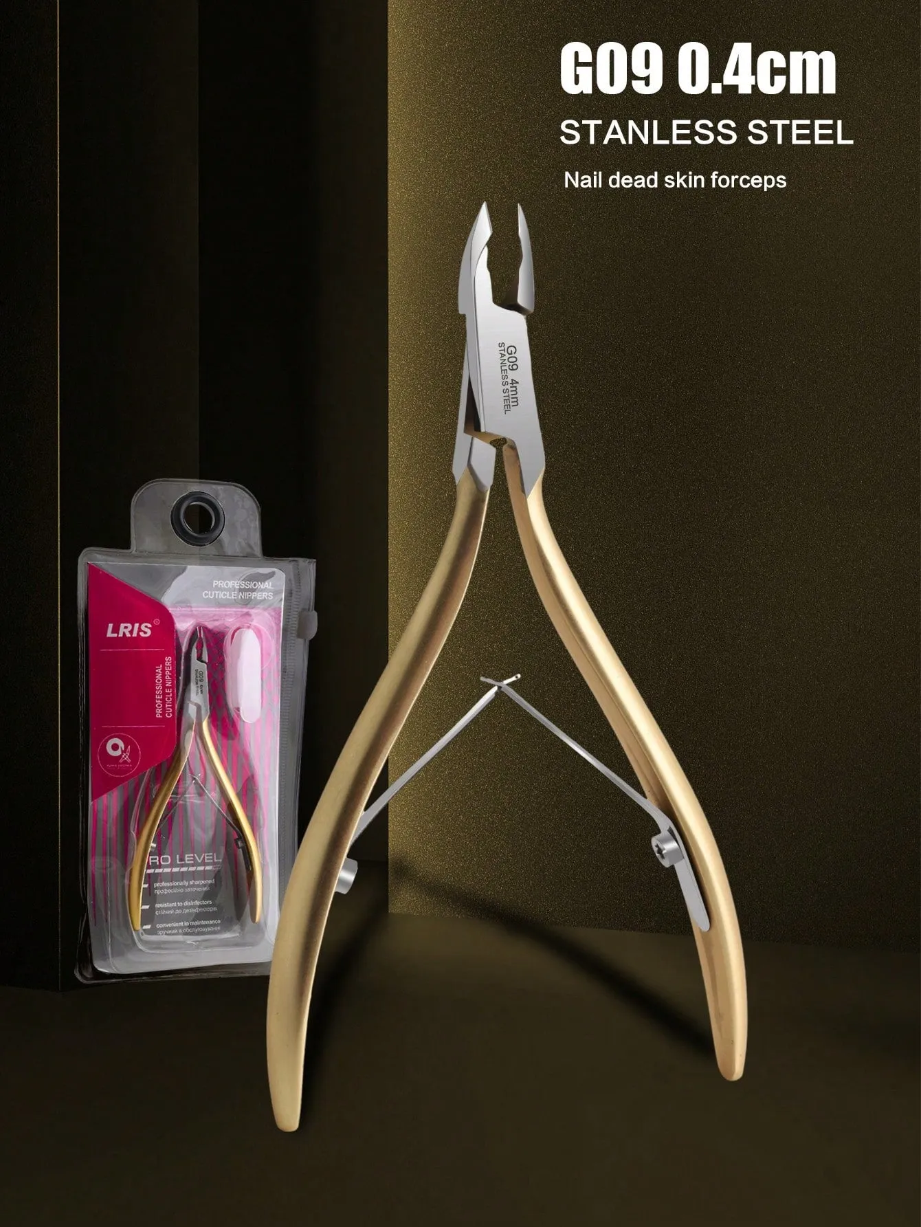 1Pc Stainless Steel, Golden Japanese-Style Reverse Hand Held Callous Remover Clipper
