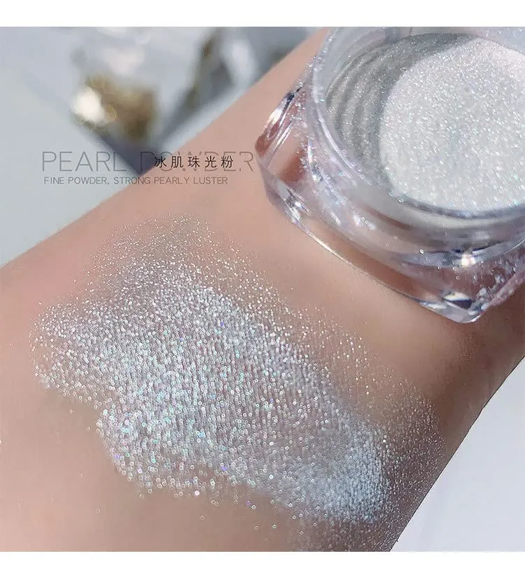 2 Same Boxes Pearl Powder,Ice Transparent Aurora Nail Powder,Neon Rainbow Holographic Chameleon Powder Chrome Iridescent Pigment Pearlescent High Gloss Nail Art Glitters