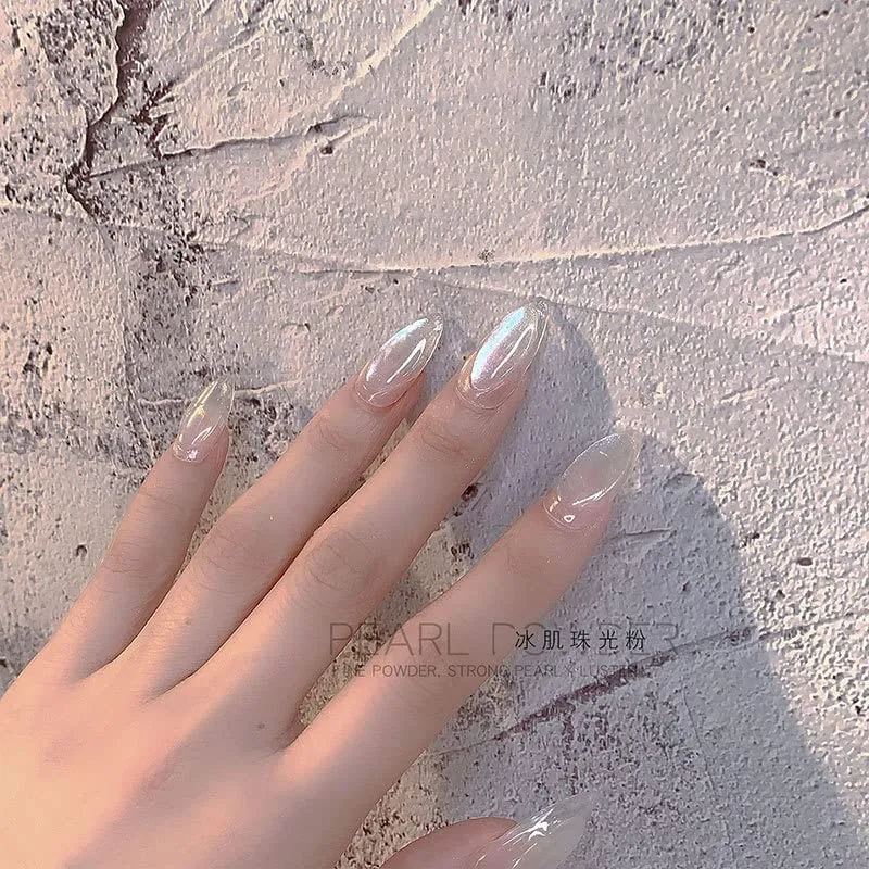 2 Same Boxes Pearl Powder,Ice Transparent Aurora Nail Powder,Neon Rainbow Holographic Chameleon Powder Chrome Iridescent Pigment Pearlescent High Gloss Nail Art Glitters
