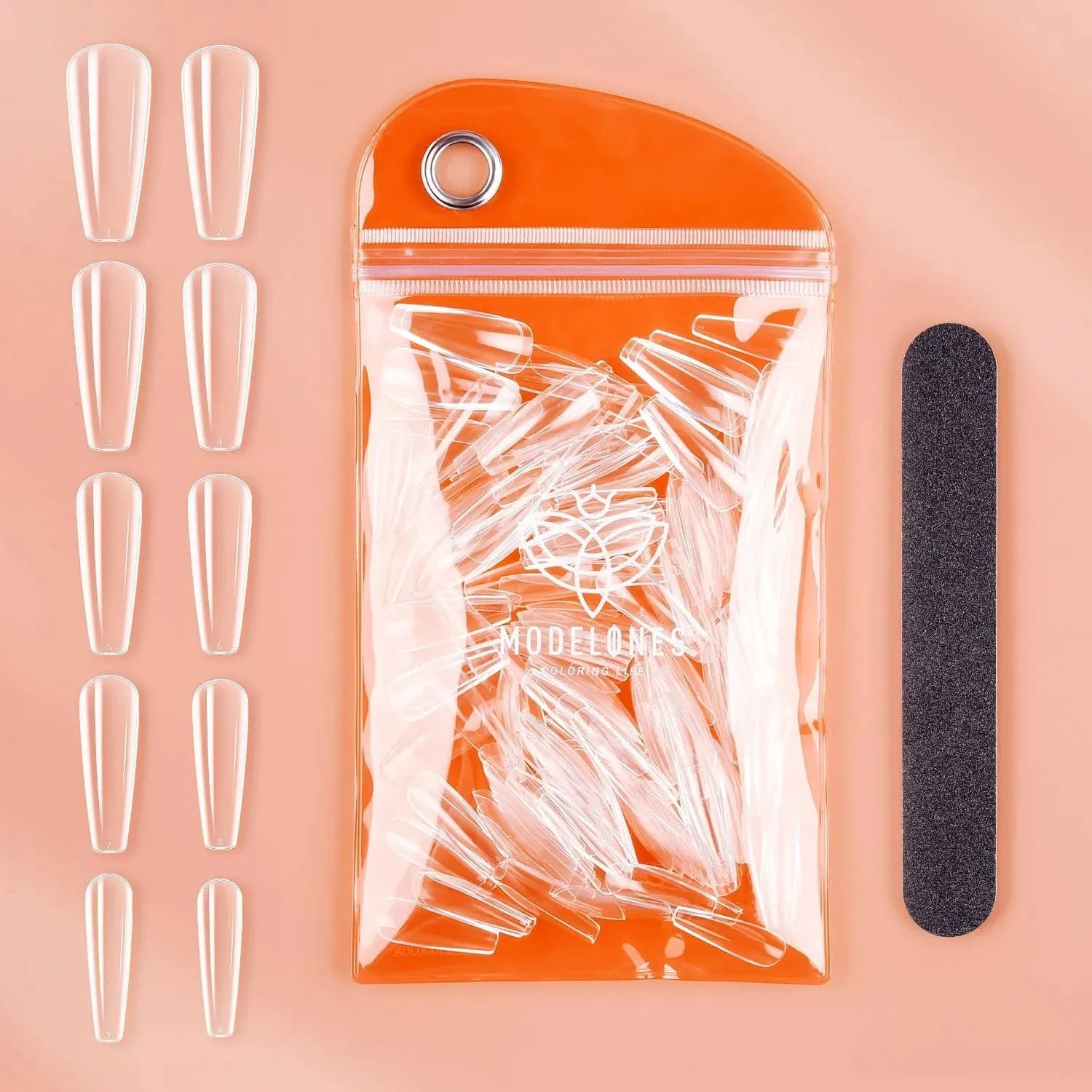 200Pcs Clear Coffin Full Cover Nail Tips