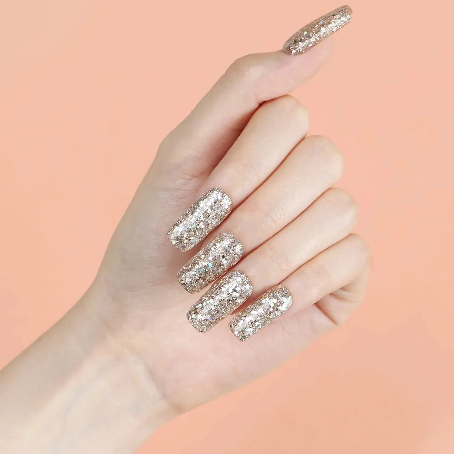 200Pcs Clear Square Full Cover Nail Tips