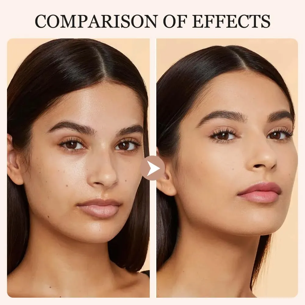 2025 New Face Setting Powder, Portable Makeup Powder Compact Control Shine Complexion Long-Lasting Matte Finish, Natural (White, 0.42 Ounce (Pack of 1))