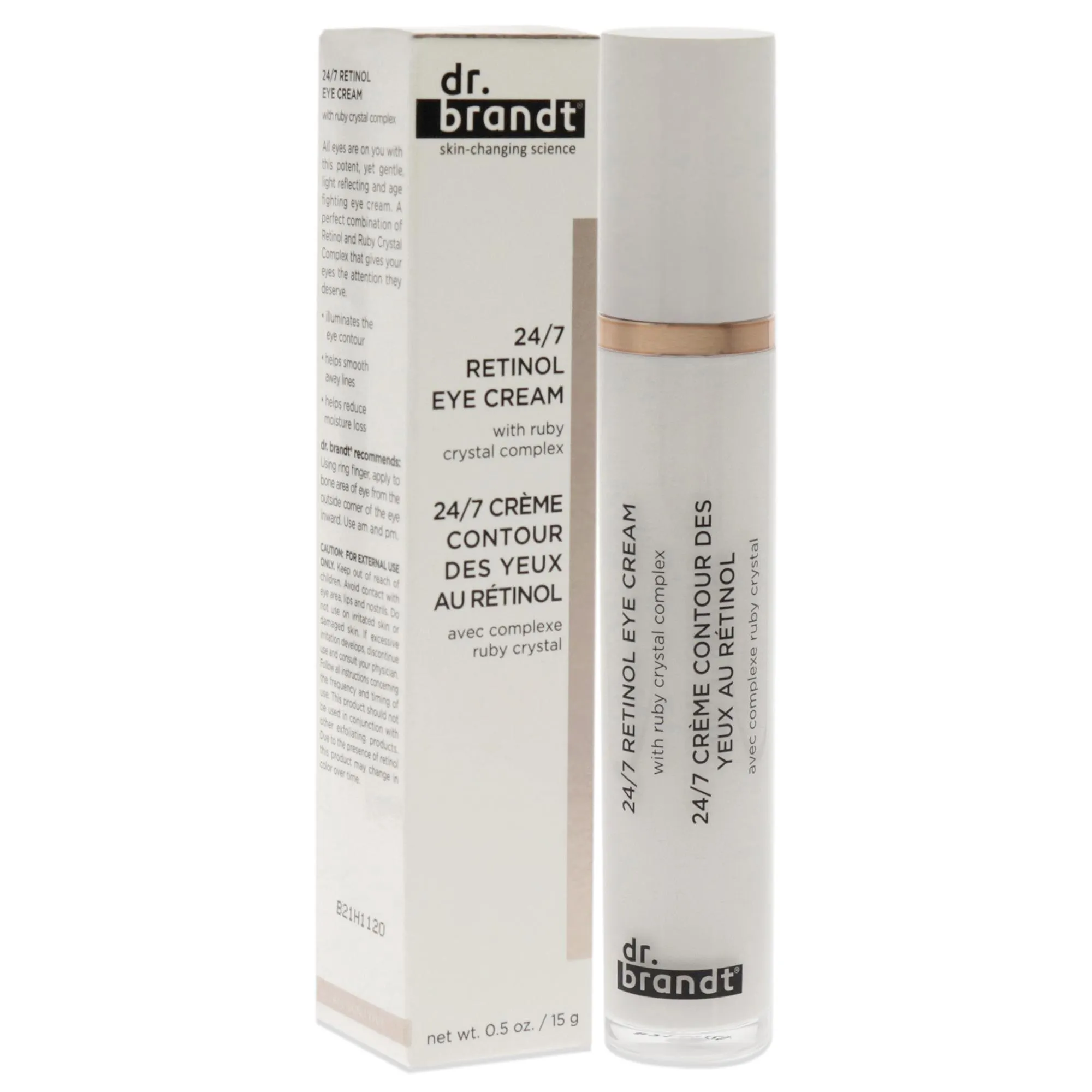 24-7 Retinol Eye Cream by Dr. Brandt for Women - 0.5 oz Cream