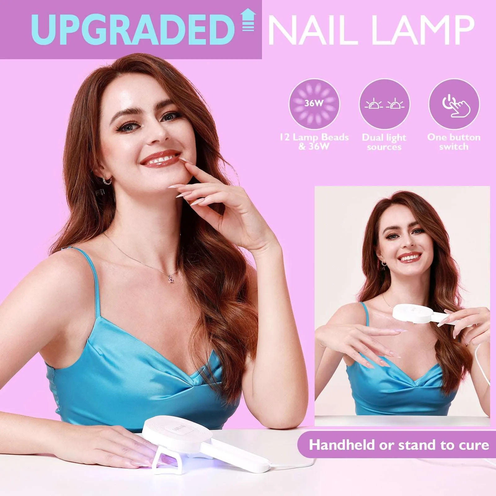 240PCS Medium Almond Clea False Nails Tips Kit