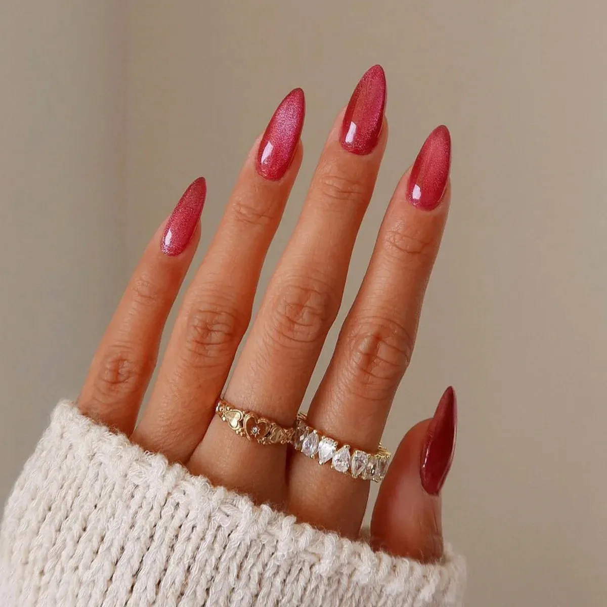 24pcs Wearable Short Round Head False Nails Sparkling French Designs Full Cover Almond fake nails with glue Press On nails tips