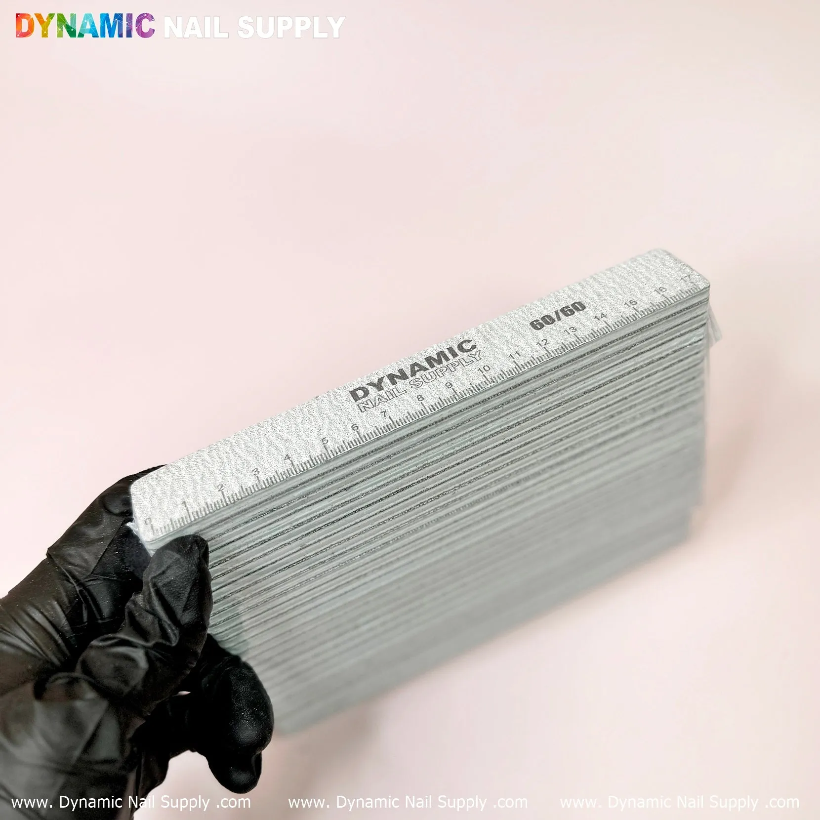 25 pcs Professional Square Nail Files Grit 60/60 Jumbo size , Hard board , X-Coarse sand paper