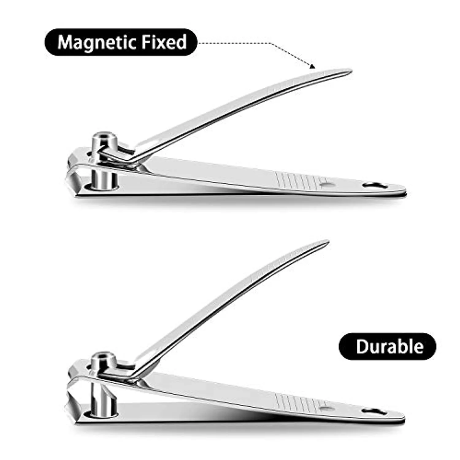 28 Pieces Thick Stainless Steel Nail Clippers Nail Cutter Set Fingernail and Toenail Clipper Portable Sturdy Nail Clippers for Men and Women