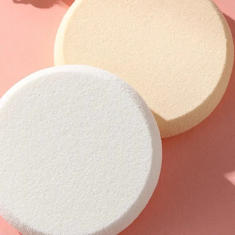 2PCS Round Makeup Sponges Wet&Dry Use Foundation Cosmetic Facial Soft Powder Puff Water Sponge Puff Cosmetics Sponge