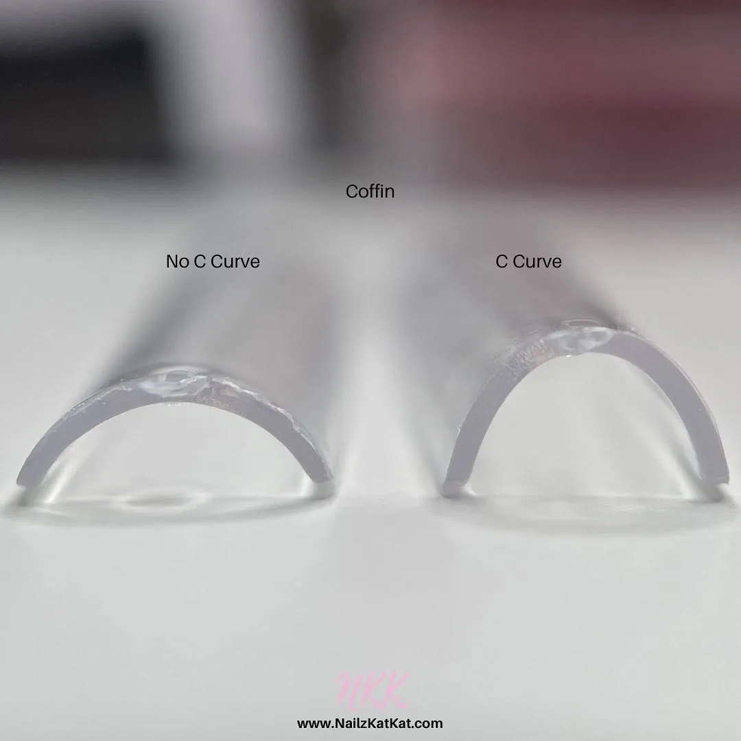 2XL C-Curve Coffin Half-Covered Nail Tips