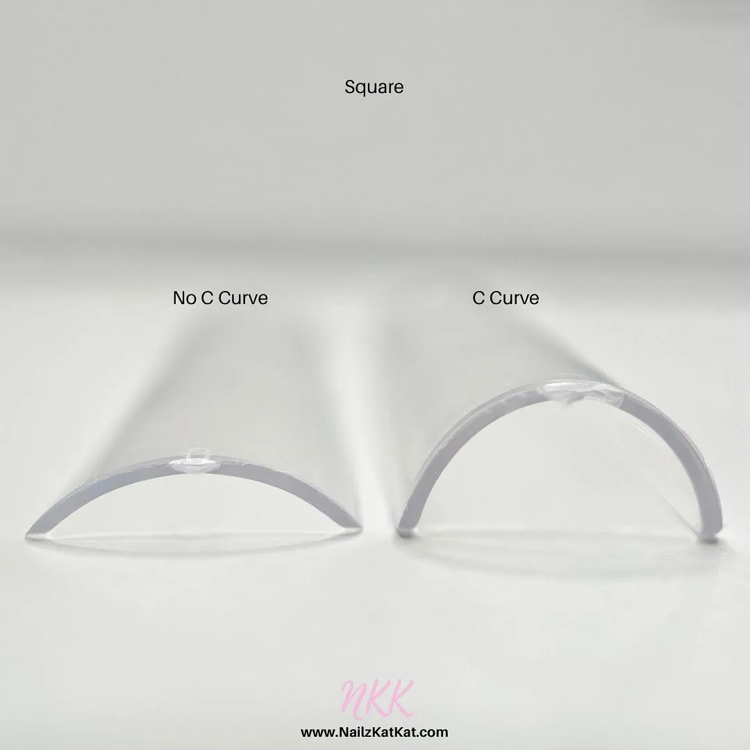 2XL C-Curve Square Half-Covered Nail Tips