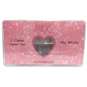 2XL C-Curve Square Half-Covered Nail Tips
