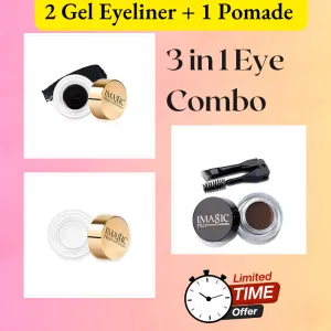 3 in 1 Imagic Eye Combo (2 Gel Eyeliner   1 Pomade)