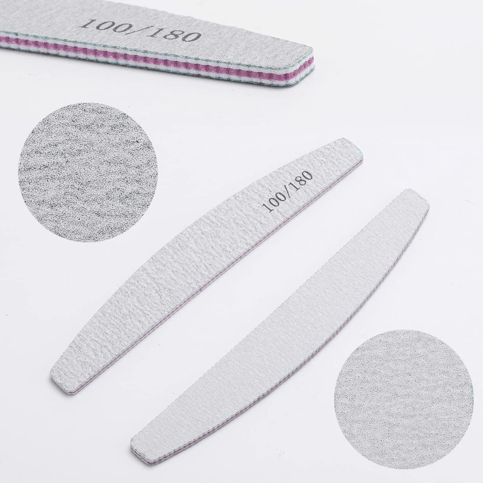 35 Count Nail Files and Buffers 100/180 Grit, Professional Sponge Nail File Manicure Tools for Natural Nails and Acrylic Nails