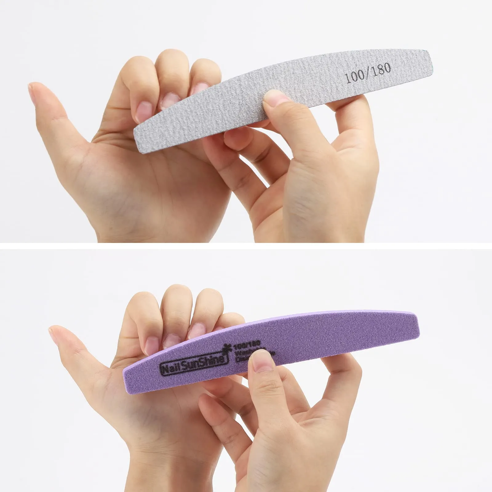 35 Count Nail Files and Buffers 100/180 Grit, Professional Sponge Nail File Manicure Tools for Natural Nails and Acrylic Nails