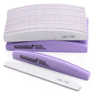 35 Count Nail Files and Buffers 100/180 Grit, Professional Sponge Nail File Manicure Tools for Natural Nails and Acrylic Nails