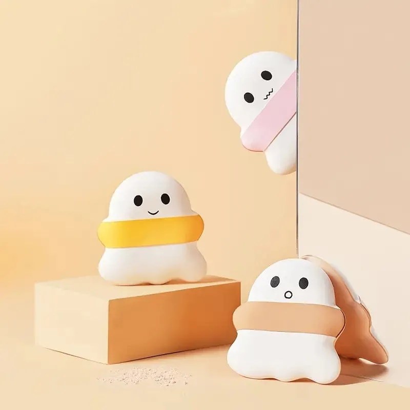 3pcs Makeup Puff For Liquid Foundation Cream Powder Concealer Soft Blending Sponge Cute Ghost Shape Powder Puff