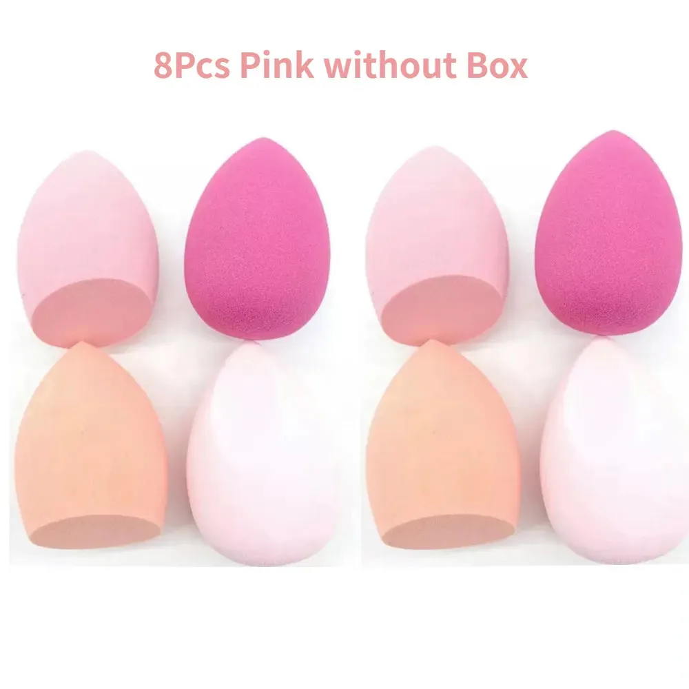 4/8pcs Makeup Sponge Blender Beauty Egg Cosmetic Puff - Soft Foundation Sponges, Powder Puff. Women's Makeup Accessories and Beauty Tools.