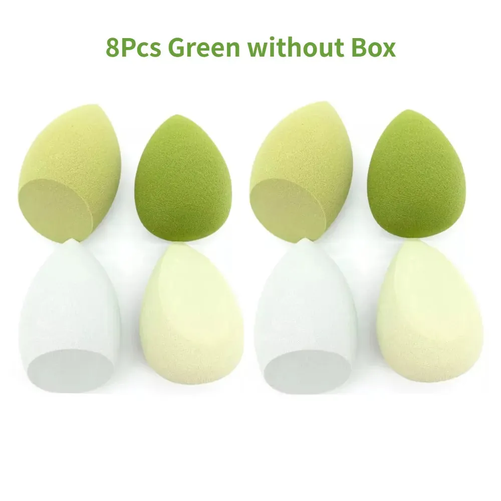 4/8pcs Makeup Sponge Blender Beauty Egg Cosmetic Puff - Soft Foundation Sponges, Powder Puff. Women's Makeup Accessories and Beauty Tools.