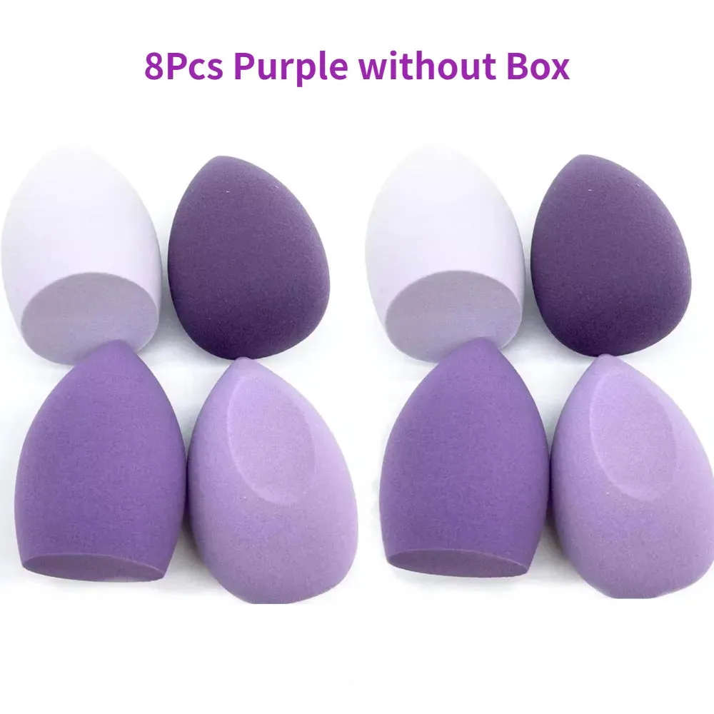 4/8pcs Makeup Sponge Blender Beauty Egg Cosmetic Puff - Soft Foundation Sponges, Powder Puff. Women's Makeup Accessories and Beauty Tools.