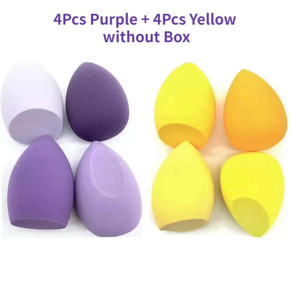 4/8pcs Makeup Sponge Blender Beauty Egg Cosmetic Puff - Soft Foundation Sponges, Powder Puff. Women's Makeup Accessories and Beauty Tools.