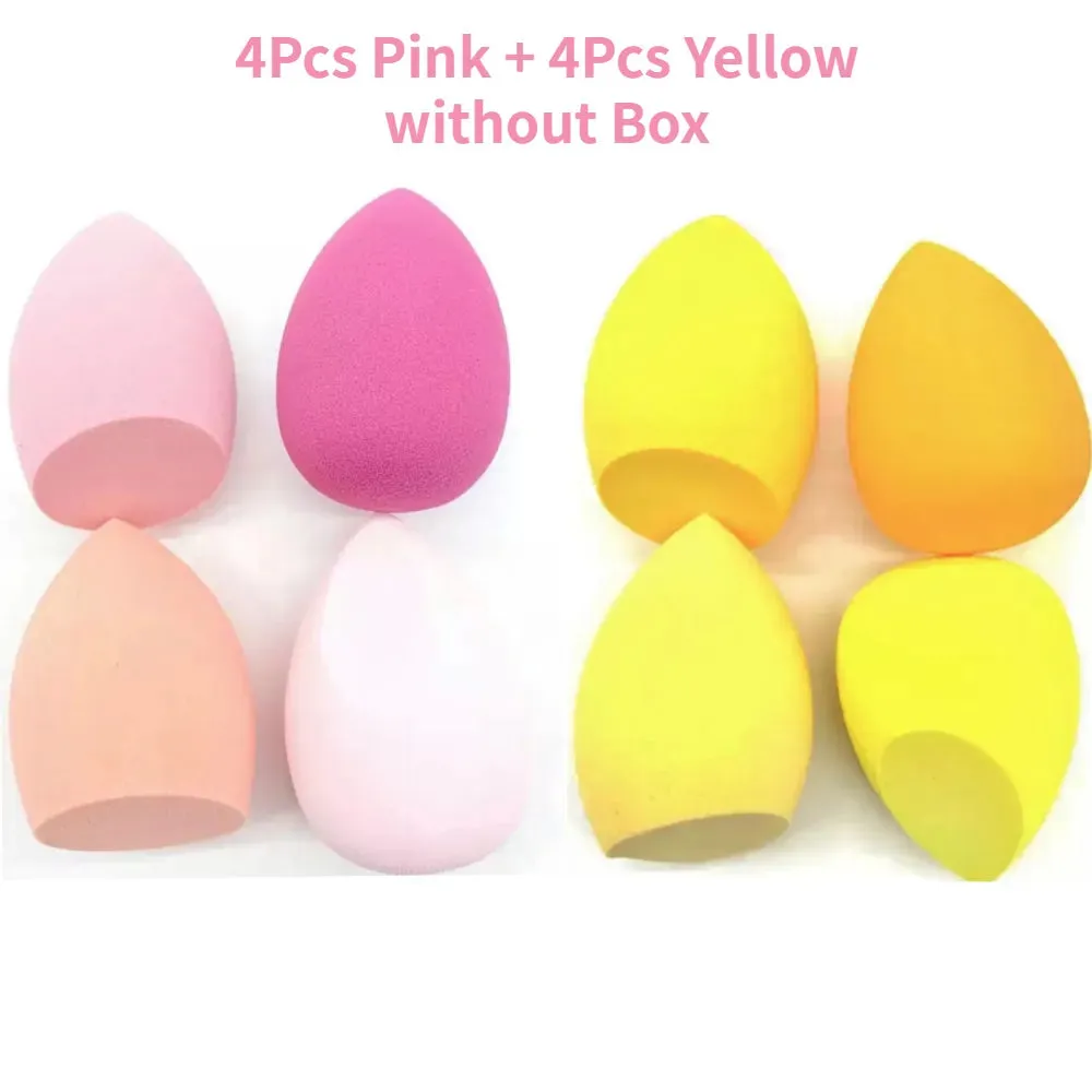 4/8pcs Makeup Sponge Blender Beauty Egg Cosmetic Puff - Soft Foundation Sponges, Powder Puff. Women's Makeup Accessories and Beauty Tools.