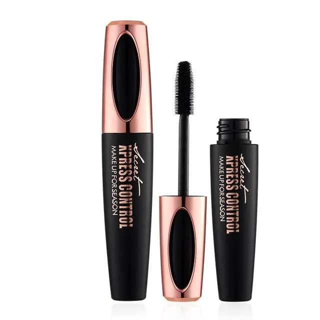 4D Silk fiber Eye Lashe Makeup Waterproof Silicone Brush Head Mascara