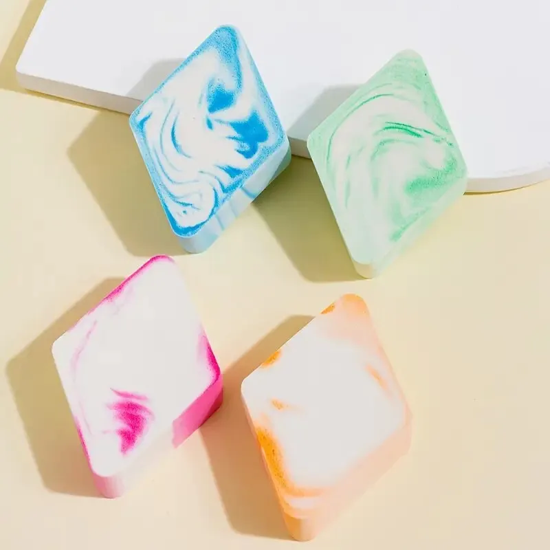 4pcs Makeup Sponge Mixed Color Diamond-shaped Powder Puff For Liquid | Cream | Foundation And Powder Gift Ideal For Travel And Daily Use