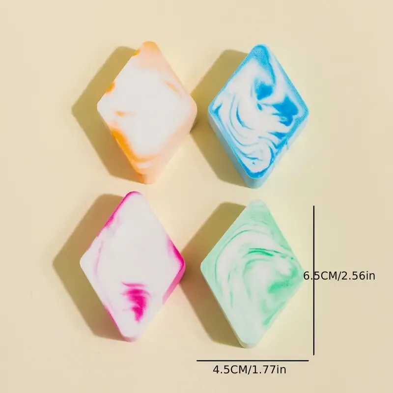 4pcs Makeup Sponge Mixed Color Diamond-shaped Powder Puff For Liquid | Cream | Foundation And Powder Gift Ideal For Travel And Daily Use