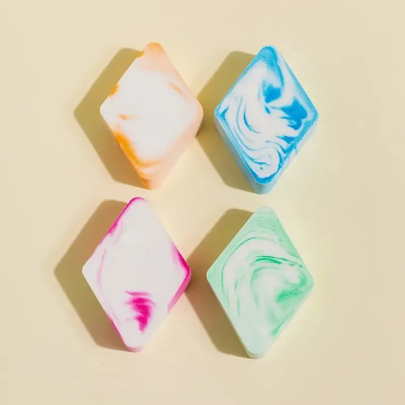4pcs Makeup Sponge Mixed Color Diamond-shaped Powder Puff For Liquid | Cream | Foundation And Powder Gift Ideal For Travel And Daily Use