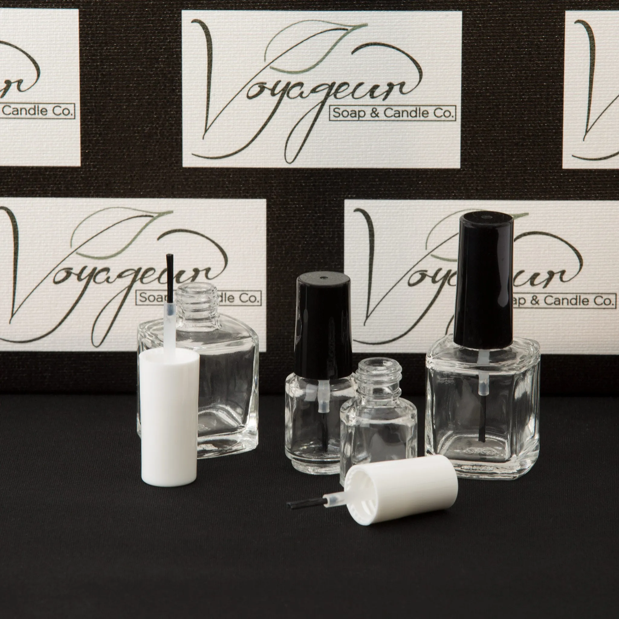 5 ml Mini Round Nail Polish Bottle with Brush and White Cap